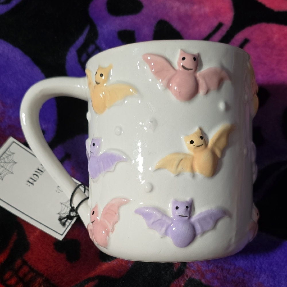 Coswebs & Cauldrons Hand Paint Bat Mug